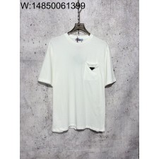 [사슬공장] 프라다 24SS 세모 모노그램 베이직 반팔티 화이트