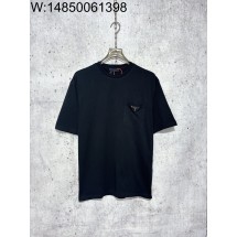 [사슬공장] 프라다 24SS 세모 모노그램 베이직 반팔티 블랙