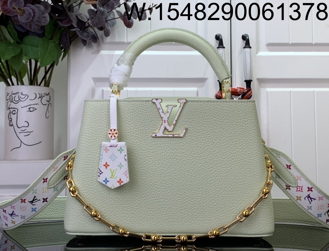 [88factory] 루이비통 LV x TM 카퓌신 BB 아보카도 그린 M14101 17.3*9*27cm
