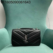Pomegrante 생로랑 MATELASSE 램스킨 소재의 LOULOU 루루 스몰백 801437 24*14*6cm 블랙 실버