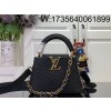 [88factory] 루이비통 카퓌신 미니 타조무늬 21*8*14cm M12938 블랙