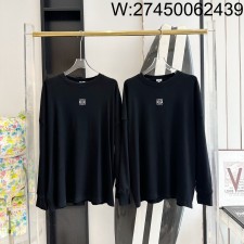 V공장 로에베 24SS 로고 자수 긴팔티 블랙