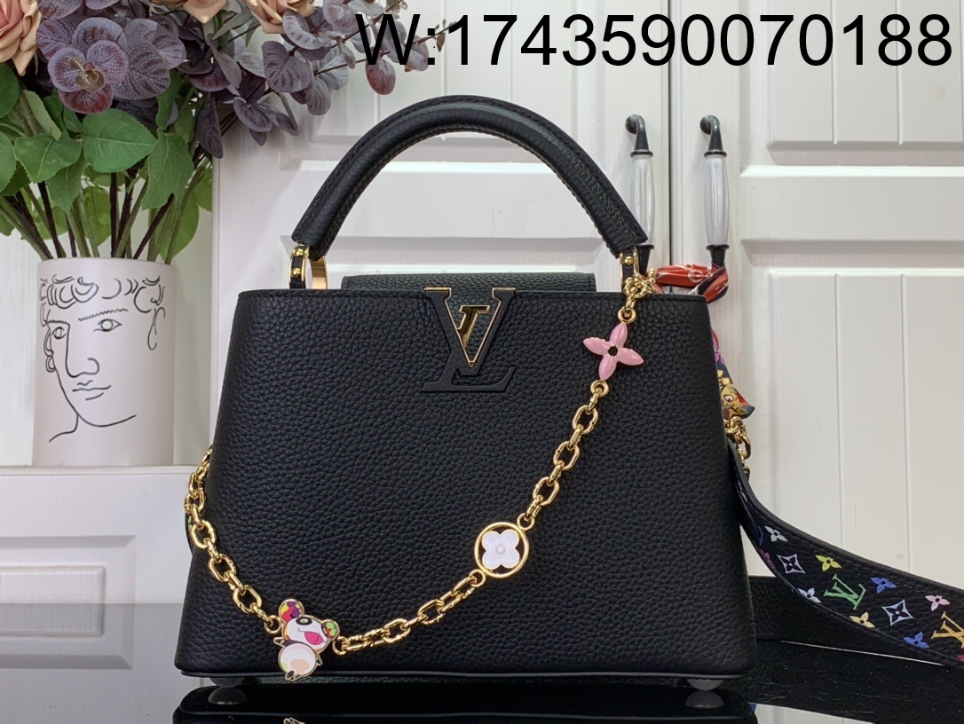 [88factory] 루이비통 LV X TM 카퓌신 스몰 블랙 M13878 17*9*27cm