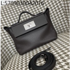 [장인의집,심안공장] 에르메스 2424 미니 은장 배색 초콜릿 sw/eve