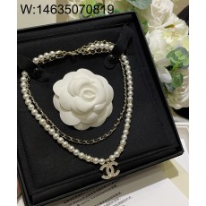 AGG 샤넬 CC로고 이중 체인 ...