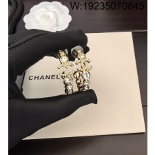 AGG 샤넬 CC로고 불규칙 큐빅 귀걸이 골드