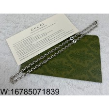 AGG 구찌 빈티지 GG 인터로킹 체인 목걸이 60cm