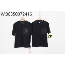 [사슬공장2] 프라다 이음 포켓 세모 모노그램 반팔티 블랙
