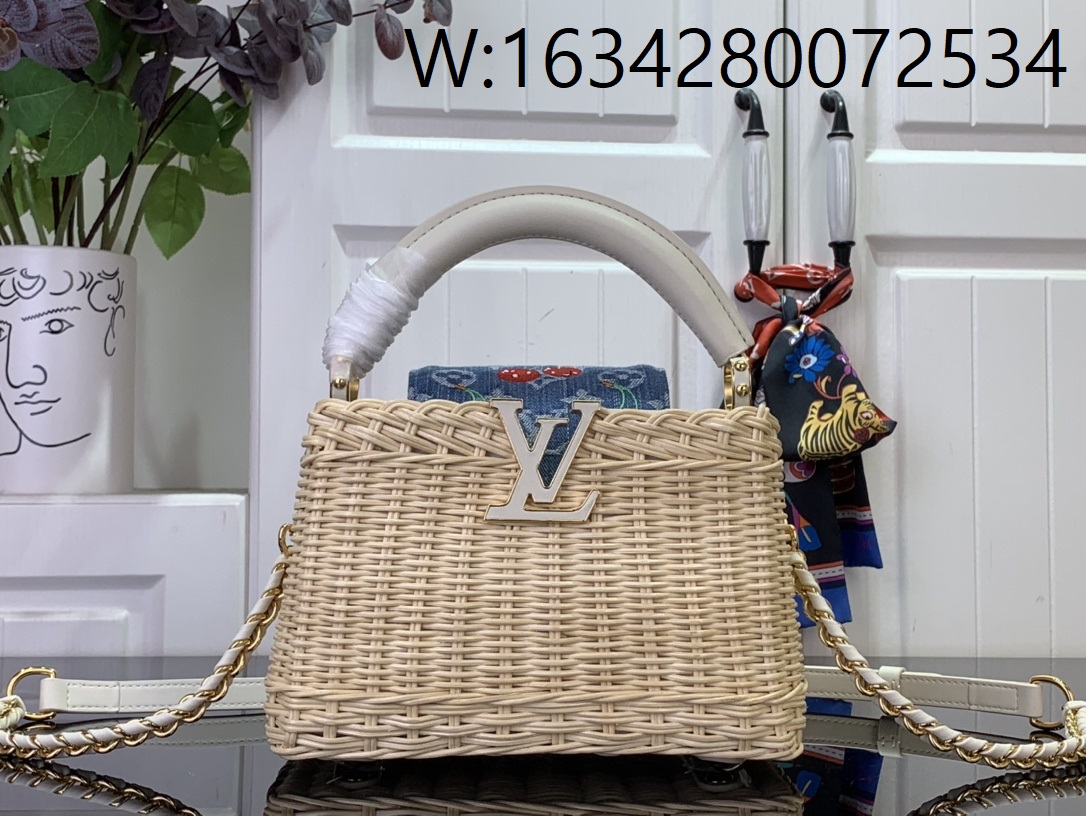 [88factory] 루이비통 LV x TM 카퓌신 미니 M14295 13.6*8*21cm 화이트
