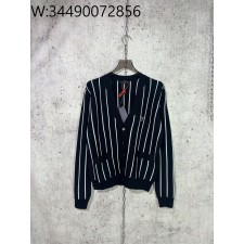 [사슬공장] 프라다 SS25 양털 스트라이프 가디건 블랙