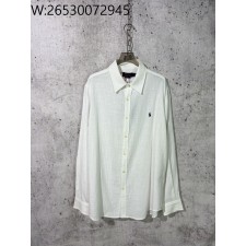 [사슬공장] 폴로 랄프로렌 Ralph Lauren 로고 자수 단색 긴팔 셔츠 화이트