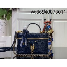 [88factory] 루이비통 베니티 체인 파우치 에나멜 블루 M13483 19*11.5*6.5cm