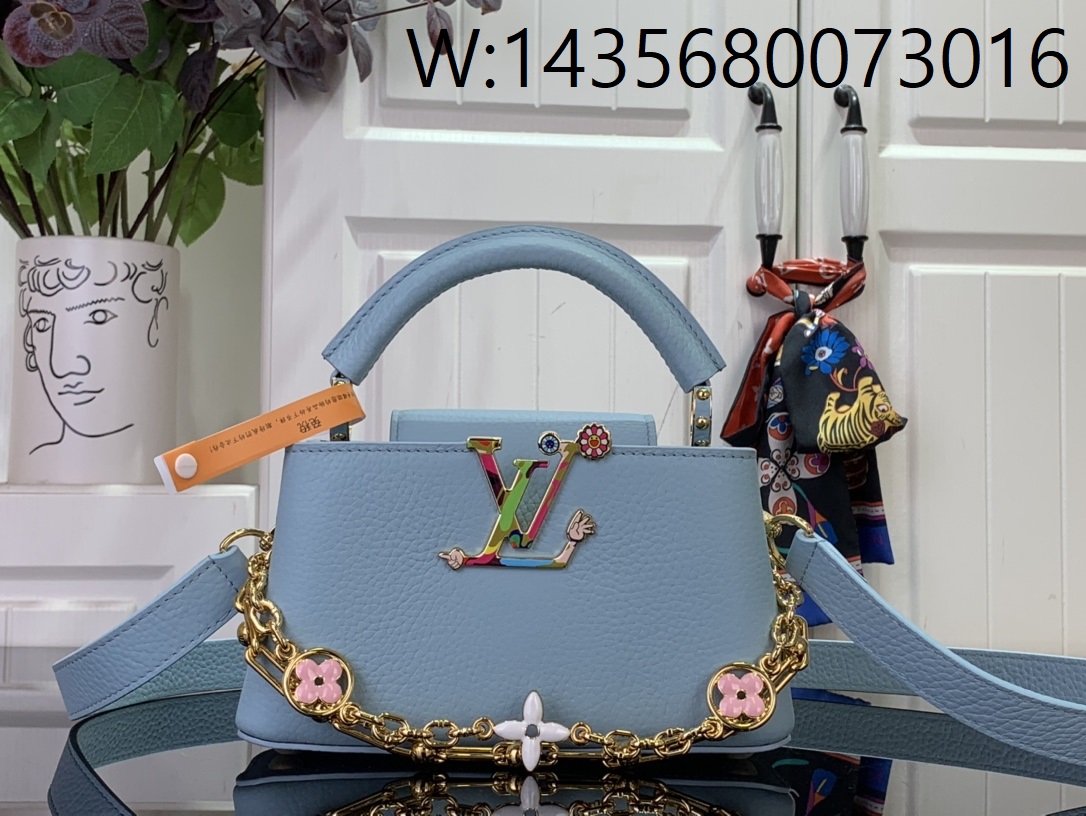 [88factory] 루이비통 LV x TM 카퓌신 이스트 웨스트 미니 M13707 22*12*8cm 블루