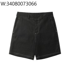 [흰] 프라다 캐쥬얼 삼각 로고 흰색 박음질 반바지 블랙