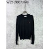 [사슬공장] 아미 FW23 레드 로고 자수 니트 블랙