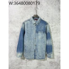 [사슬공장] 구찌 FW25 워싱 배색 이음 데님 셔츠 자켓