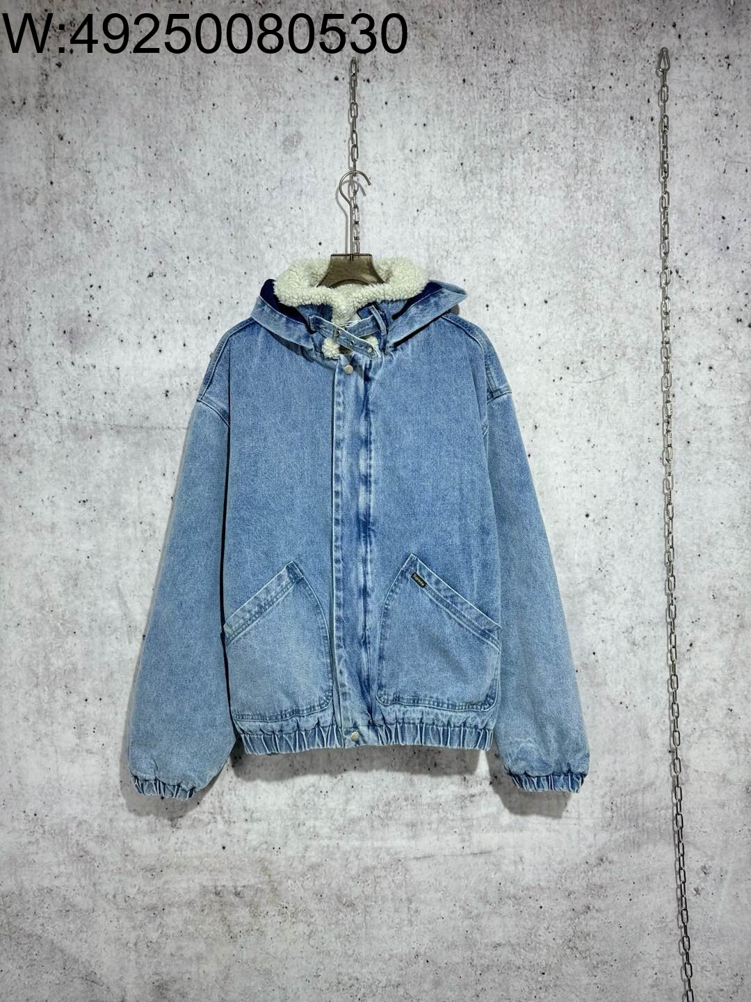 [사슬공장] 슈프림 FW24 위크6 Faux Shearling Lined Bomber 자켓 블루