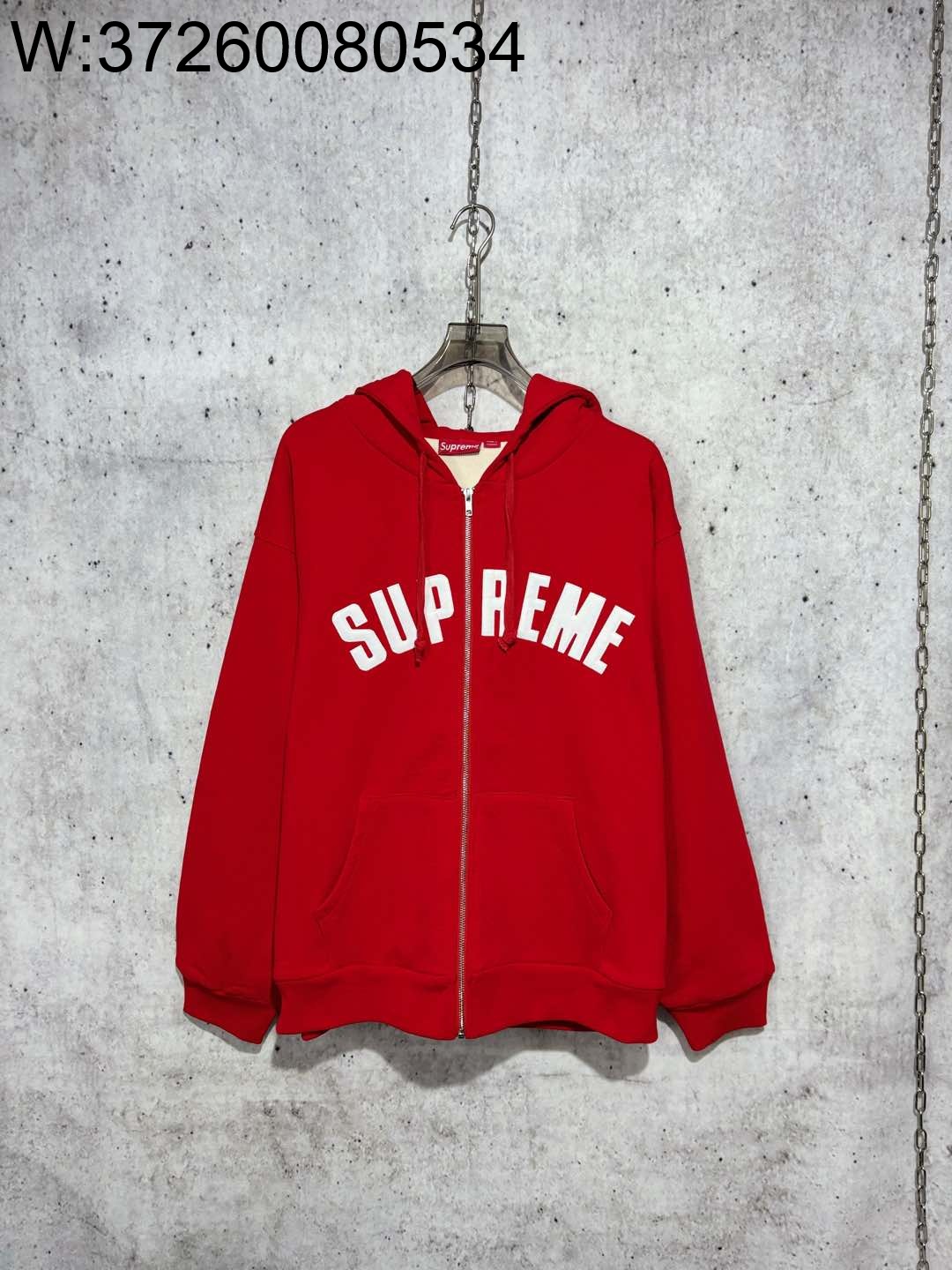 [사슬공장] 슈프림 FW24 위크11 Arc Thermal Zip Up Hooded Sweatshirt 후드집업 레드