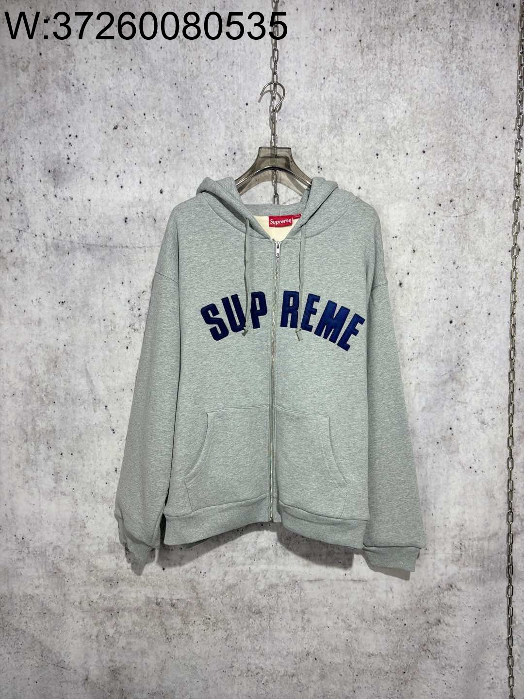 [사슬공장] 슈프림 FW24 위크11 Arc Thermal Zip Up Hooded Sweatshirt 후드집업 그레이