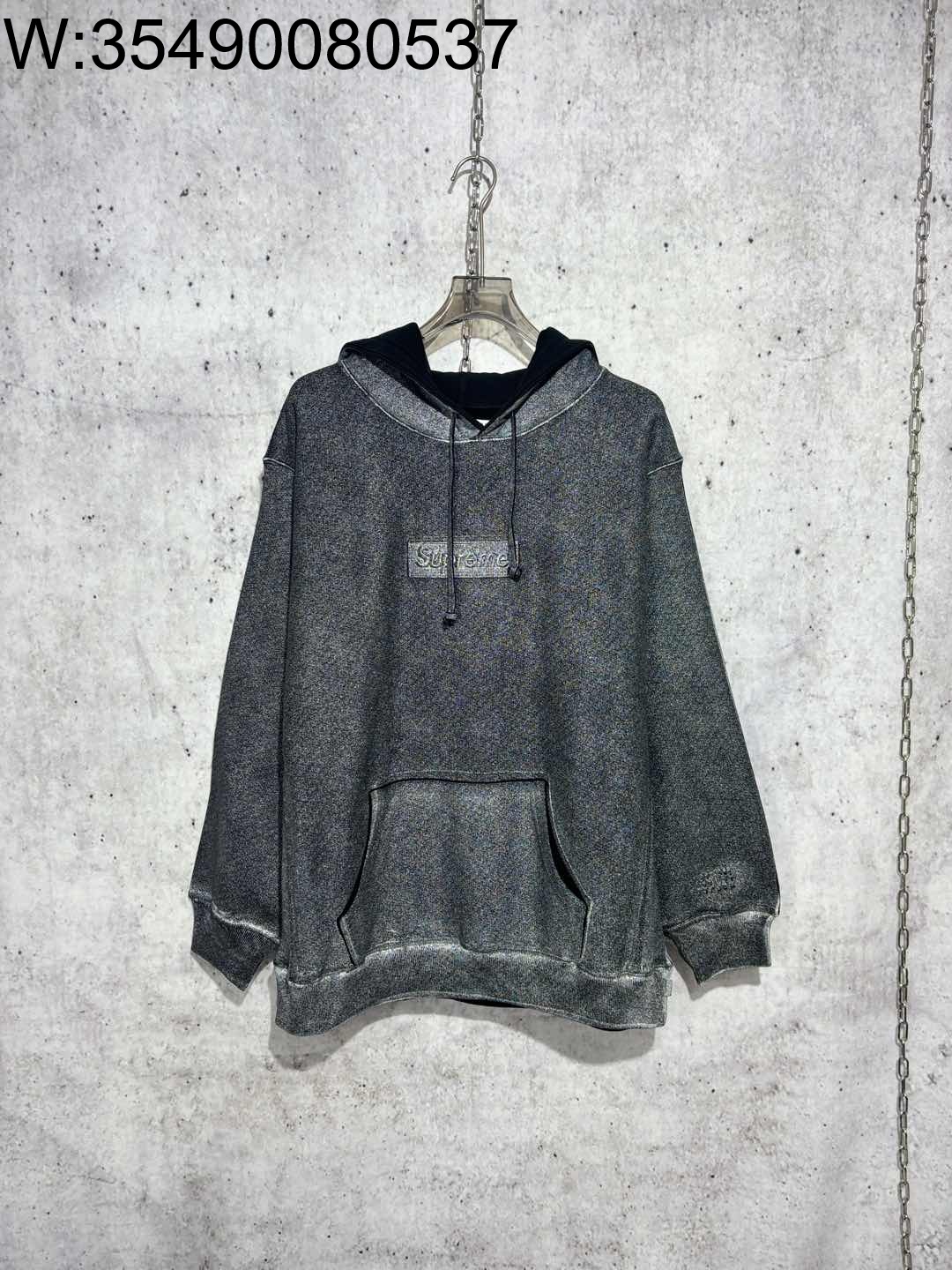[사슬공장] 슈프림 MM6 Maison margiela 후드티 블랙