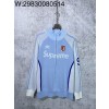 [사슬공장] 슈프림 x umbro SS25 모노그램 자카드 지퍼 가디건 스카이 블루