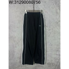 [사슬공장] 발렌시아가 Tracksuit 캐쥬얼 옆 흰색 줄 루즈핏 팬츠 블랙