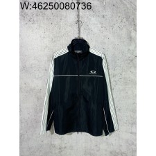 [사슬공장] 발렌시아가 Tracksuit 캐쥬얼 흰색 줄 루즈핏 자켓 트레이닝집업 블랙