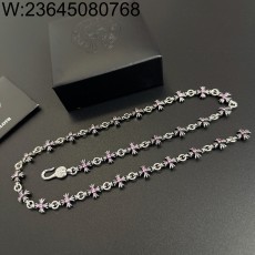 AGG 크롬하츠 플라워 십자가 목...