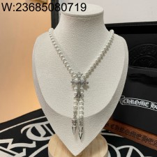 AGG 크롬하츠 십자가 진주 목걸이