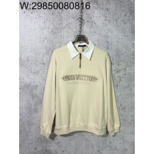 [사슬공장] 미우미우 FW25 반지퍼 이음 칼라 넥 맨투맨 화이트