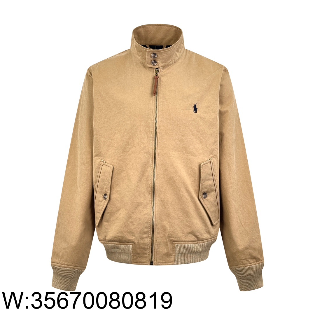 [잔디집2] 폴로 랄프로렌 Ralph Lauren 로고 자수 지퍼 자켓 카키