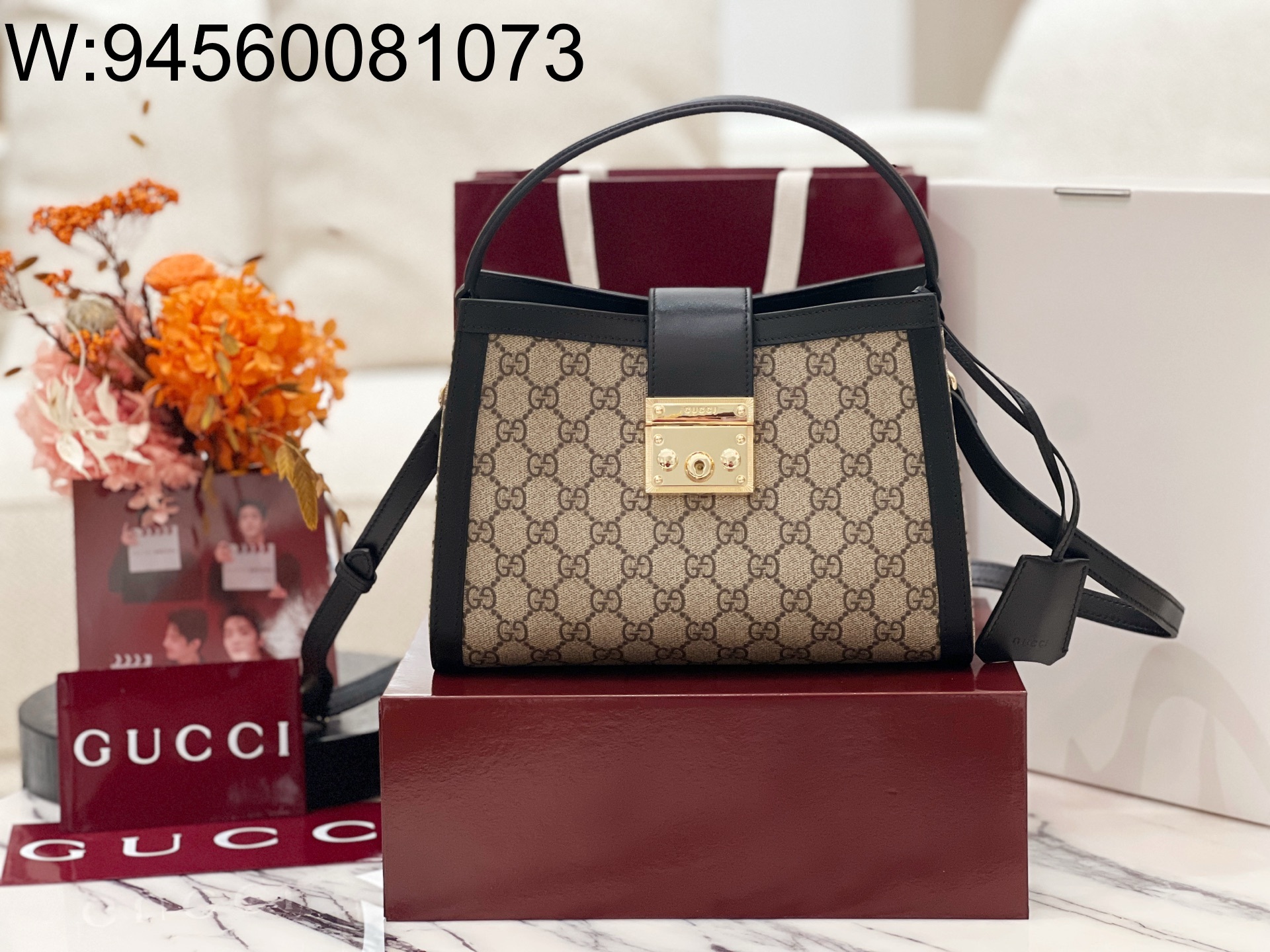 [JHL] 구찌 패들락 미디엄 탑 핸들백 블랙 25.5*17.5*20cm 838992