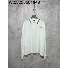 [사슬공장] 미우미우 모노그램 자수 긴팔티 / 폴로 / 폴로티 /카라티 화이트
