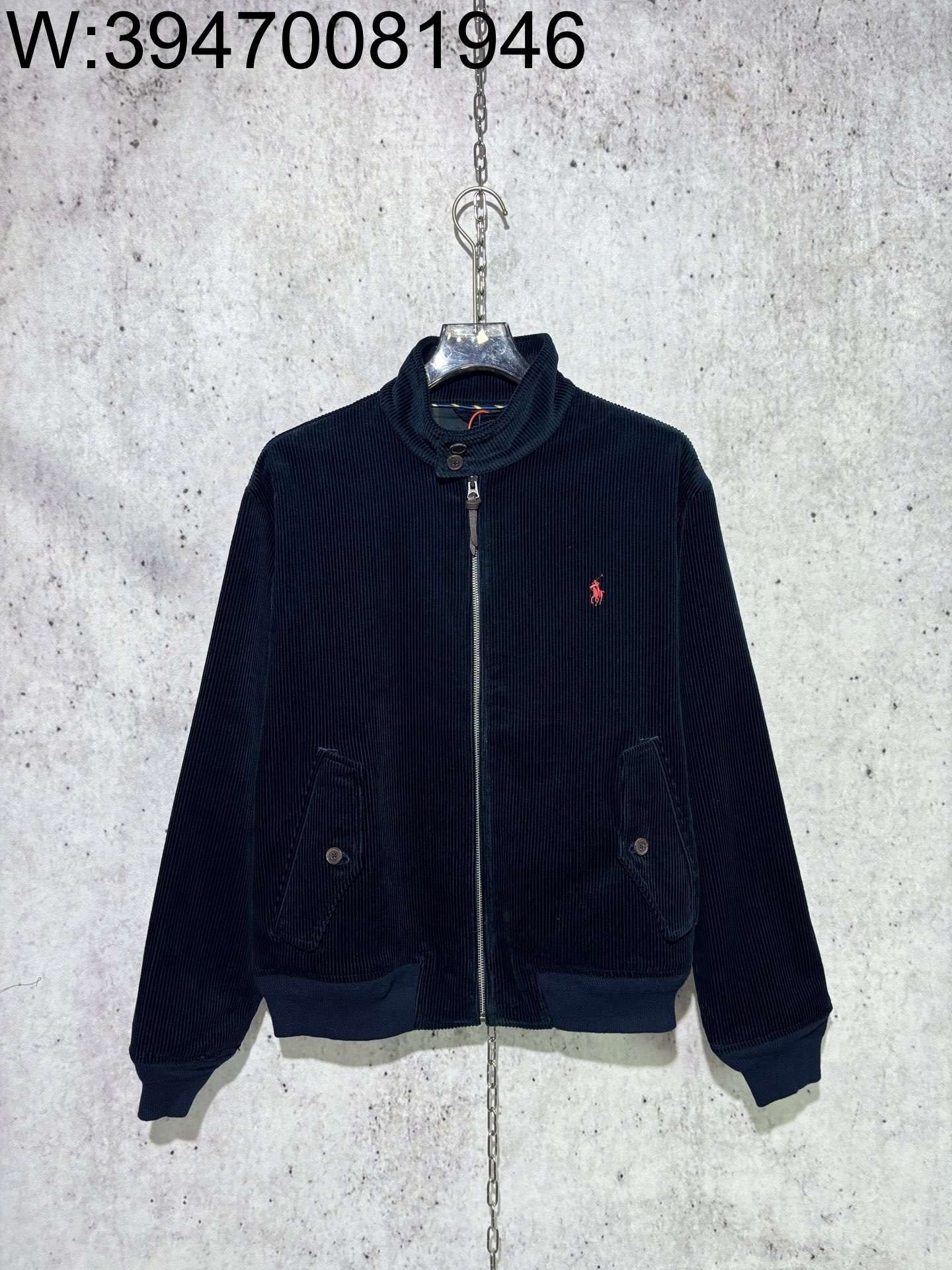 [사슬공장] 폴로 랄프로렌 Ralph Lauren SS23 로고 자수 코르덴 자켓 네이비