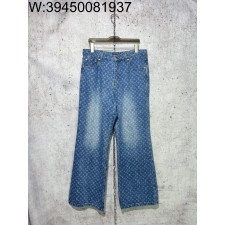 [사슬공장] 루이비통 올 오버 로고 워싱 청바지 블루