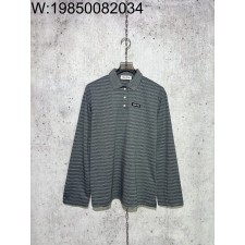 [사슬공장] 미우미우 SS25 스트라이프 긴팔 폴로 / 카라티 / 긴팔티 / 폴로티 그레이