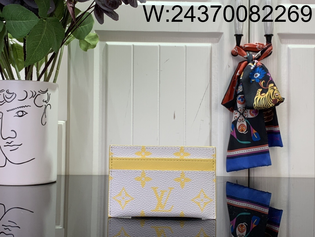 [88factory] 루이비통 더블 카드 홀더 M15032 11*7*1.5cm 라이트 그레이