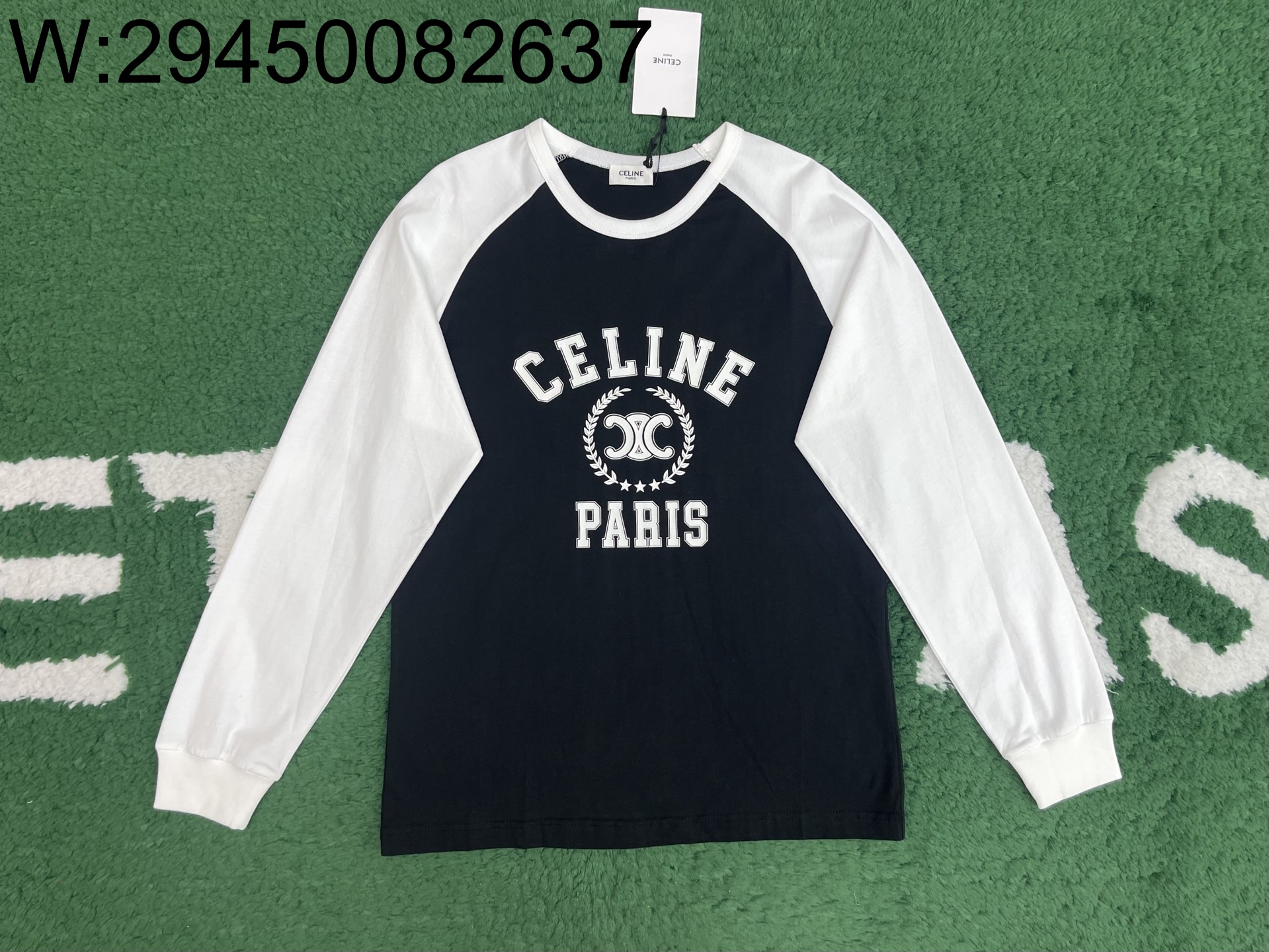 [잔디집1] 셀린느 모노그램 개선문 배색 이음 긴팔티