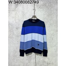 [사슬공장] 디올 FW25 CD 스트라이프 배색 니트 블루