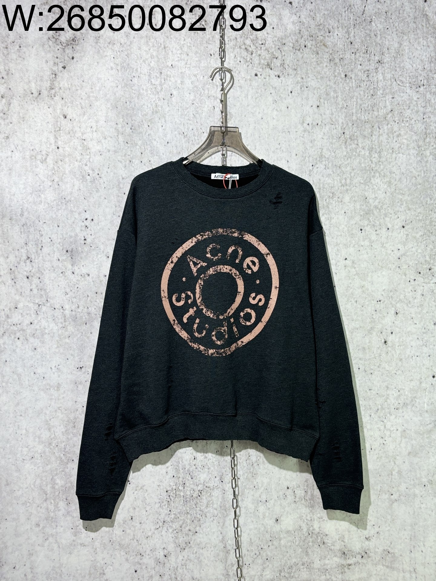 [사슬공장] 아크네 스튜디오 ACNE Studios 동그라미 대미지 니트 블랙
