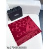 AGG 코치 COACH 올 오버 로고 양털 스카프 195*53cm 다크 레드