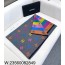 AGG 샤넬 멀티컬러 CC로고 스트라이프 스카프 180*70cm 그레이
