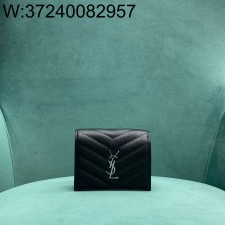 Pomegrante 생로랑 그랑 드 뿌드르 엠보스드 가죽 소재의 CASSANDRE SAINT LAURENT MATELASSÉ 카드 케이스 530841 11*3*8.5cm 블랙