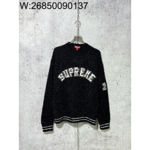 [사슬공장] 스프림 SS25 위크5 Textured Arc Sweater 니트 블랙