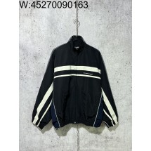 [사슬공장] 발렌시아가 FW25 루즈핏 배색 이음 자켓 바람막이 블랙 