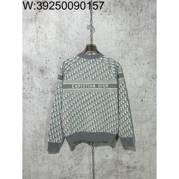 [사슬공장] 디올 크리스찬 23FW 캐시미어 오블리크 양면 니트 그레이