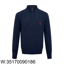 [잔디집2] 폴로 랄프로렌 Ralph Lauren 자카드 순색 반지퍼 니트 네이비