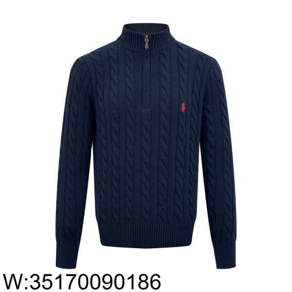 [잔디집2] 폴로 랄프로렌 Ralph Lauren 자카드 순색 반지퍼 니트 네이비