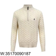 [잔디집2] 폴로 랄프로렌 Ralph Lauren 자카드 순색 반지퍼 니트 베이지