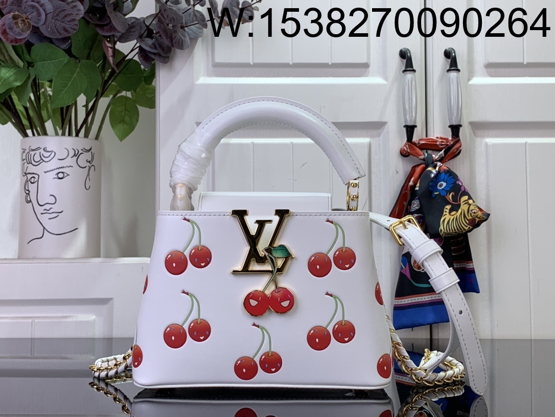 [88factory] 루이비통 LV x TM 카퓌신 미니 13.6*8*21cm M13251 화이트